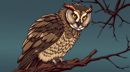 Obraz premium owl on a branch