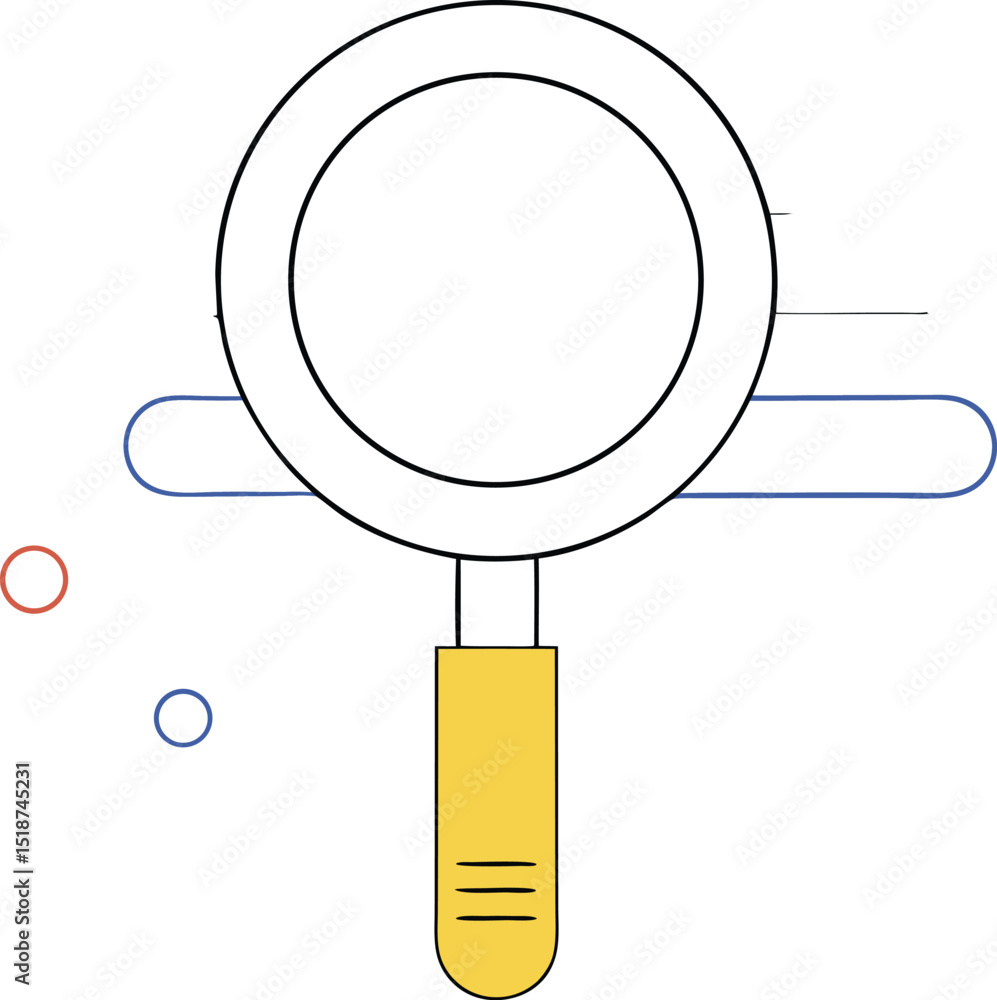 Aufkleber abstract graphic design with minimalist shapes in colorful lines and circles