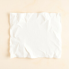 crumpled paper on white background