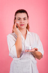 Beautiful woman with her skin care routine, spa day, skin treatment, natural beauty days, botox