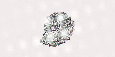 Dot pattern seamless background. Polka dot pattern template Monochrome dotted texture modern seamless