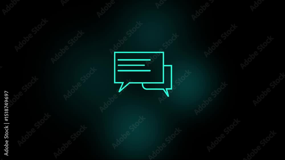 Poster a simple thought bubble popping up with loading dots while someone thinks,online chat text line icon