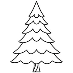 Obraz premium Illustration of a pine tree isolated on transparent background