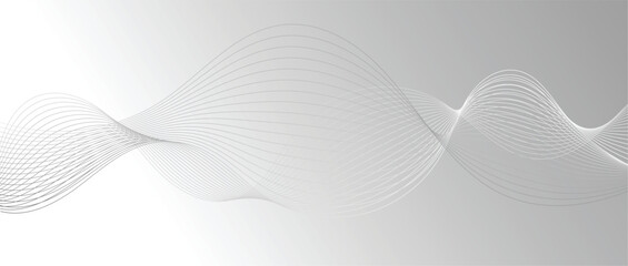 Abstract wave lines in color gradient on minimalist background. Futuristic and dynamic look, perfect for tech, digital, and modern design projects.