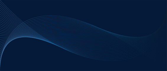 Abstract wave lines in color gradient on minimalist background. Futuristic and dynamic look, perfect for tech, digital, and modern design projects.
