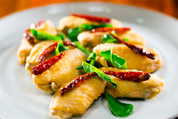 Deep Fried Thai Chicken Wings