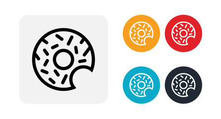 Donut icon illustration isolated vector sign symbol