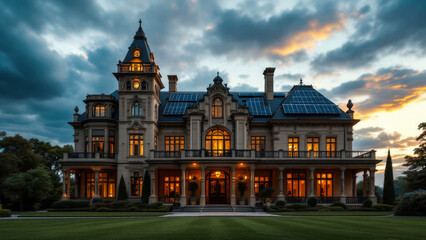 Fototapeta premium Elegant Historic Mansion Architecture