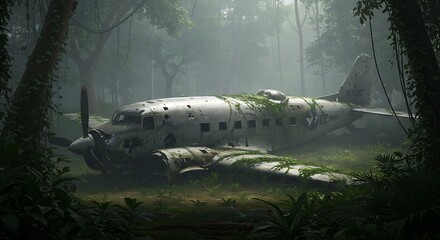 Forgotten Wings A Crumbling Airplane Lost in the Jungle