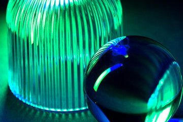 Elegant Glassworks Illuminated in Captivating Vibrant Tones