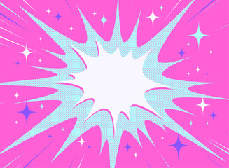 コミック風のポップな吹き出しフレーム背景