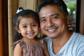 Happy Father and Daughter