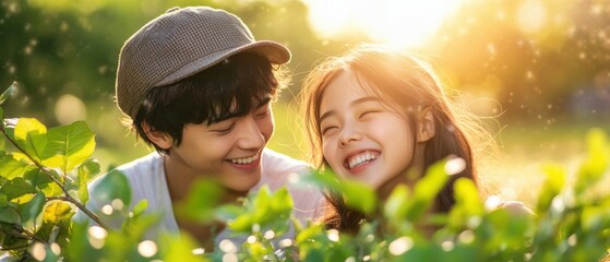 Happy Couple Outdoors