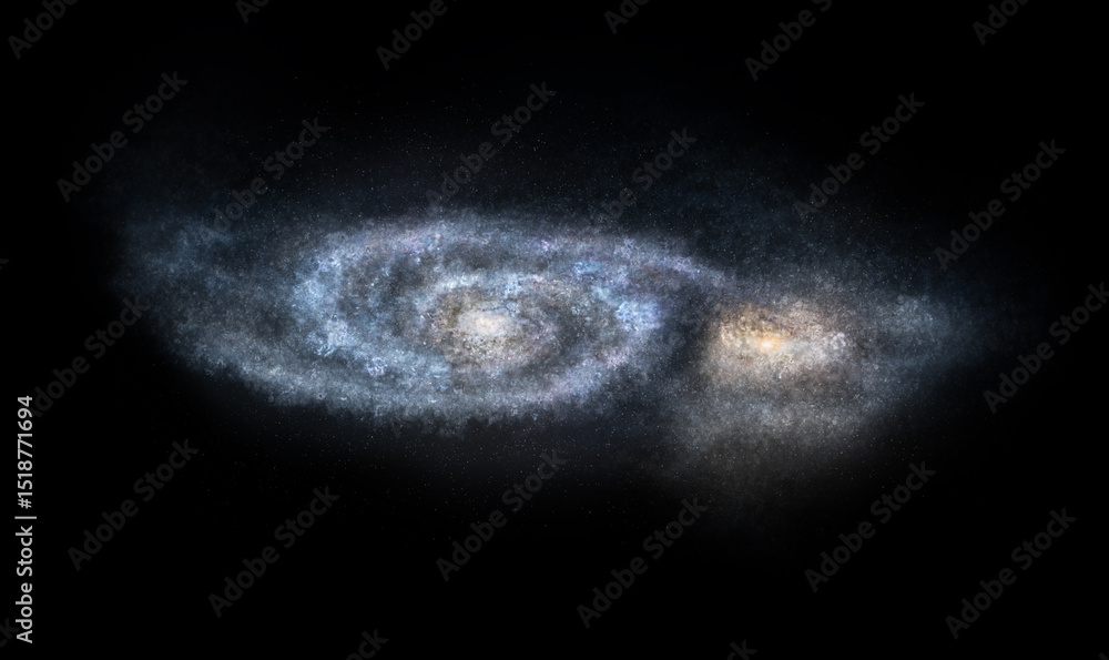 Wall mural whirlpool galaxy 3d particle visualization