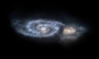 Whirlpool Galaxy 3d particle visualization