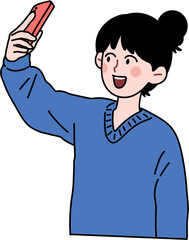 woman taking a selfie