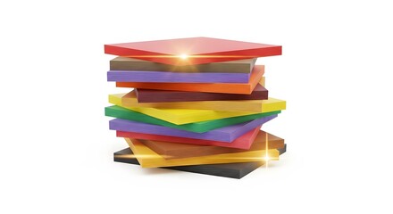 Stack of Colorful Papers