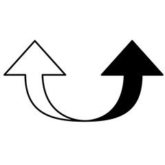 シンプルな双方向の矢印のイラスト