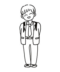 a boy wearing school uniform