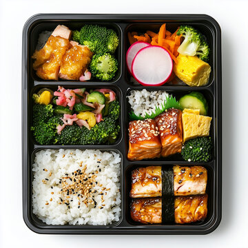 Colorful healthy bento box lunch