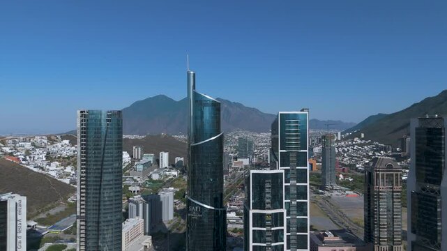 Towering Ambition: Monterrey&rsquo;s Corporate Skyscrapers. San Pedro Garza Garc&iacute;a, Mexico's richest municipality with Cerro de la Silla in the background.