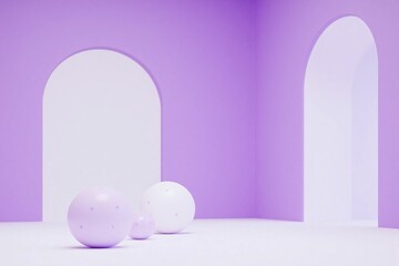white pedestal sitting on top of a white table