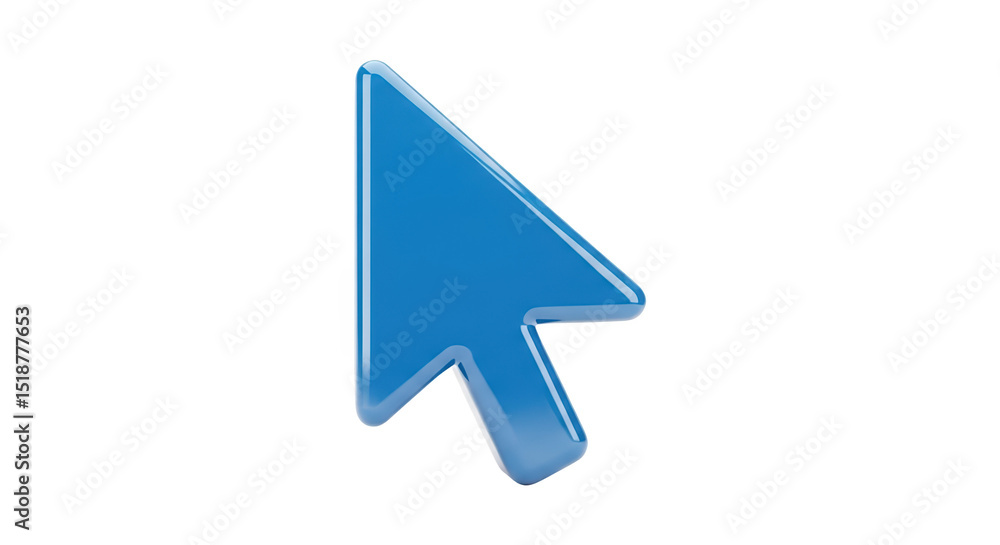 Poster blue cursor icon isolated on black background modern digital design element