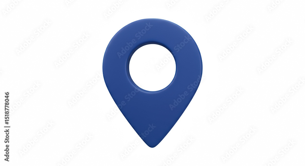 Poster blue location marker icon on black background digital mapping and navigation symbol