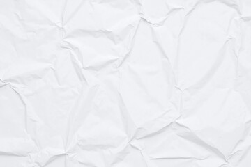 white crumpled paper background