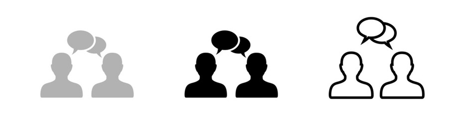 People Sharing Thoughts Shown in Different Graphic Styles on White