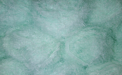 Green Mint texture background Yarn close up polyester 