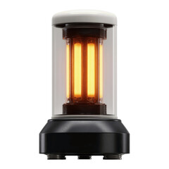 Modern Minimalist Glass and Metal Table Lamp with Warm Filament Lighting