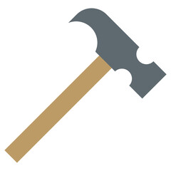 Hammer Flat Icon, Flat Design Style Icon Symbol