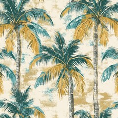 palm trees on the beach By Generated AI