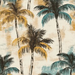 palm trees on the beach By Generated AI