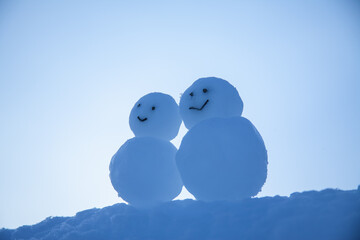 雪原の雪だるま