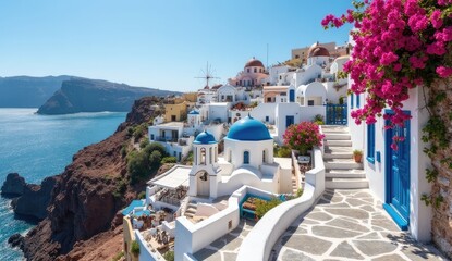 oia village in santorini greece