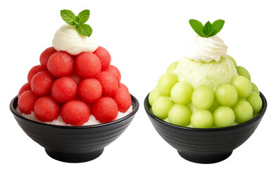 Watermelon & Melon Fruit Ball Bingsu