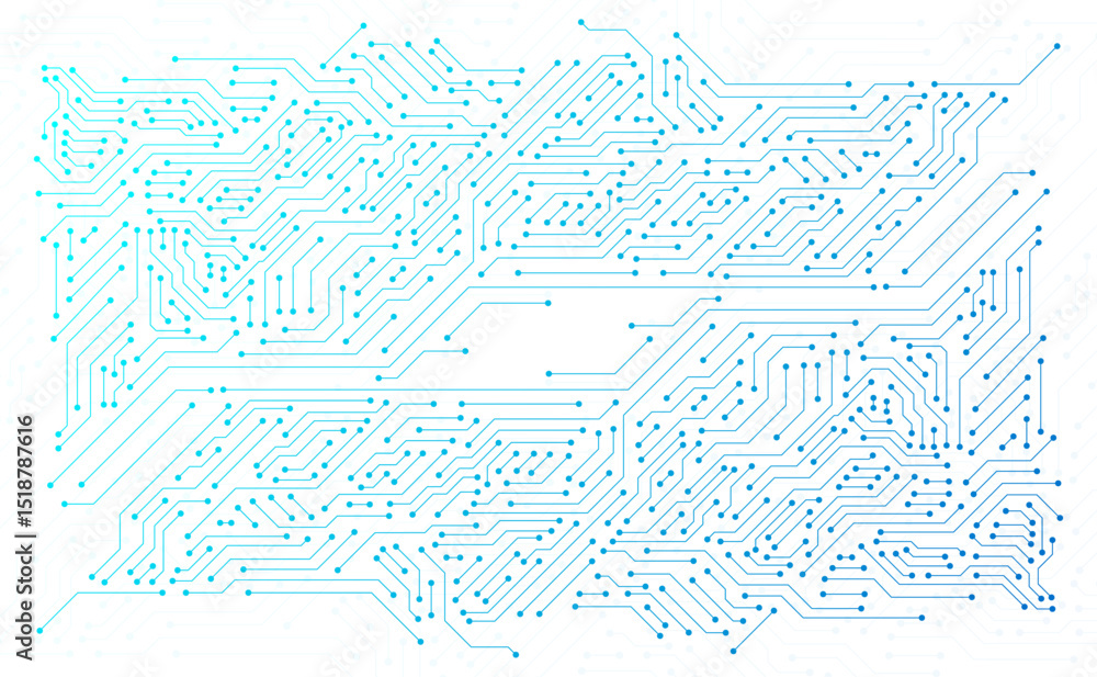 Poster circuit board technology pattern isolated on transparent background. electronic circuit board hi tec