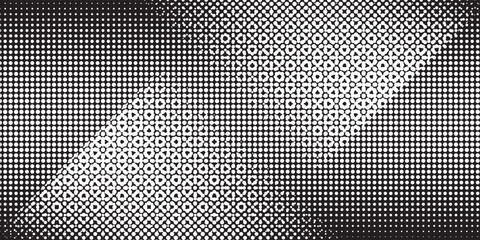 Abstract dotted halftone gradient texture. Vanishing polka dot background. Repeating dots gradation simple art