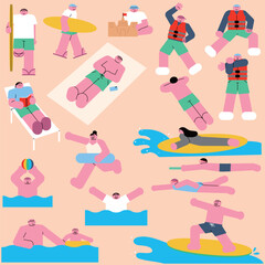 people who spend their summer holidays at sea