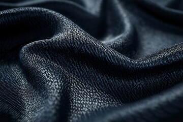 Fototapeta premium Luxury Blue Velvet Textile. Elegant Close-Up of Silky, Textured Fabric for Stylish Upholstery and Fashion Design