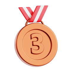 Bronze Medal 3D Icon