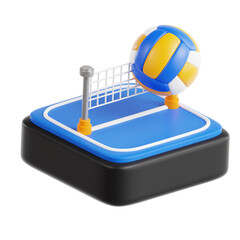 Volleyball 3D Icon