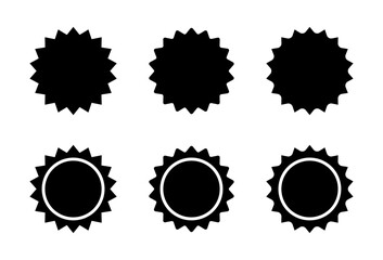 Sunburst, sun icon set in generic style. Starburst sign symbol