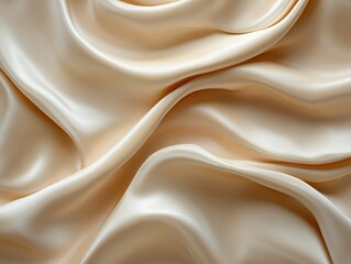 Obraz premium Elegant rose gold wave texture background: soft brown silk curves for luxury advertising, packaging, web design, and brand visuals with minimalist abstract pattern