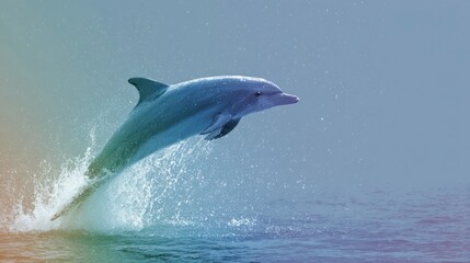 Dolphin leaping from water