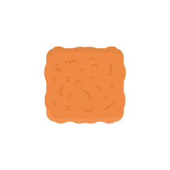 Illustration nugget fry brown unique design isolated