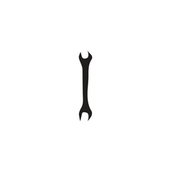 Fototapeta premium double sided wrench silhouette illustration of a tool for installing or removing nuts from bolts