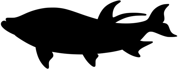 Tarpon Silhouette Vector Fish Shadow Illustration